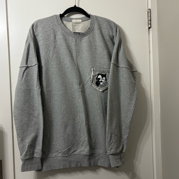 Needles Other - Needles Gray Crewneck Sweatshirt with Felix the cat Pocket